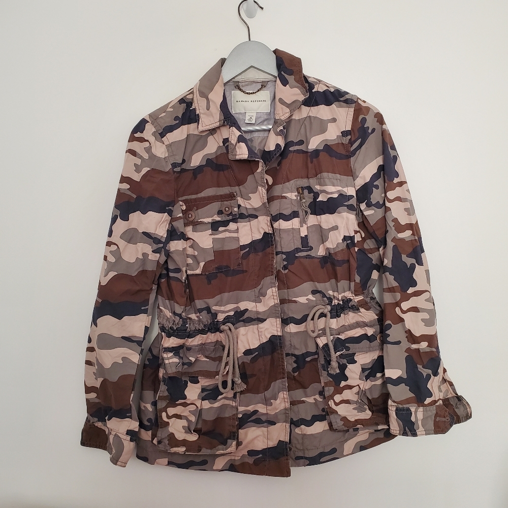Banana Republic Camo Cargo Utility Jacket